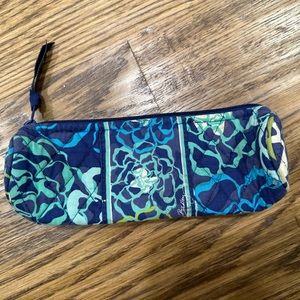 Vera Bradley Pouch and Pencil Holder Blue and Green